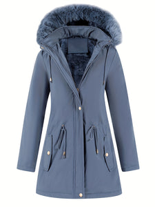 Women's Winter Casual Warm Long Sleeve  Hooded Jacket