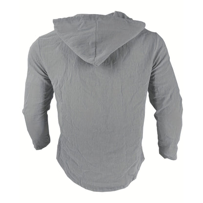 Stylish Cotton Hoodie Coat Shirt - Soft, Breathable, Long Sleeve, Button-Up, Chic Design