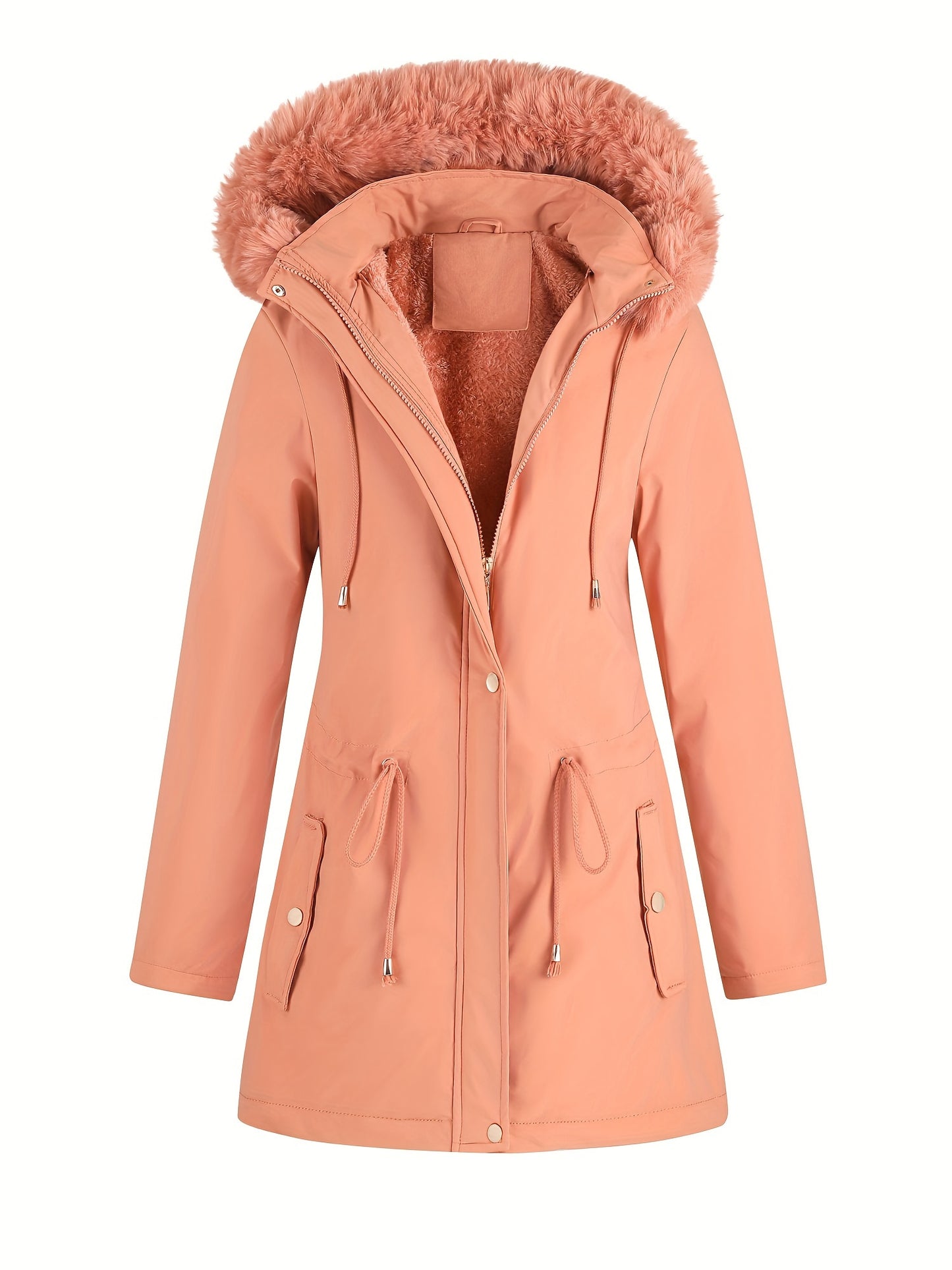 Women's Winter Casual Warm Long Sleeve  Hooded Jacket