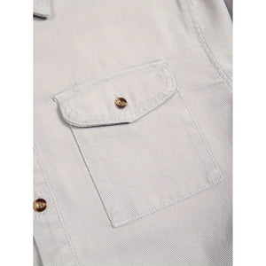 Men's Casual Cotton Long Sleeve Jacket Shirt With Pockets