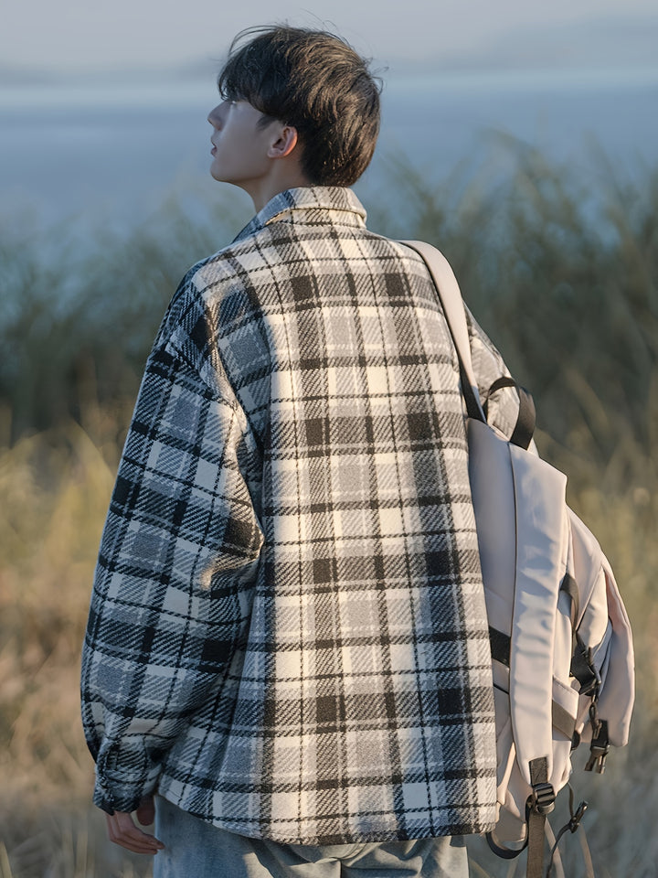 Shirt Men'S Spring And Autumn Japanese Style Lapel Jacket Autumn Men