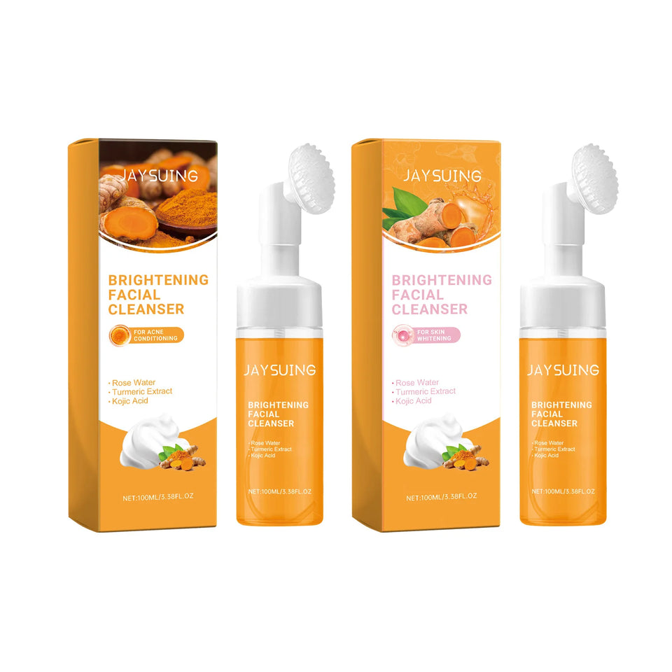 Jaysuing 100ml Kojic Acid Turmeric Cleanser Anti Acne Oil Control Blackhead Remover Shrink Pores Facial Exfoliating Cleanser