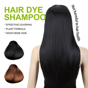 Hoegoa 100ml Bubble Hair Dye Shampoo Covering Gray White Natural Black Brown Moisture Nourish Styling Bubble Hair Color Shampoo