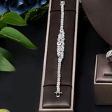 4PCS Necklacce Earrings Wedding Jewelry Set Cubic Zirconia Elegant Dubai Bridal Jewelry Sets Brides Accessories Party