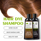 Hoegoa 100ml Bubble Hair Dye Shampoo Covering Gray White Natural Black Brown Moisture Nourish Styling Bubble Hair Color Shampoo
