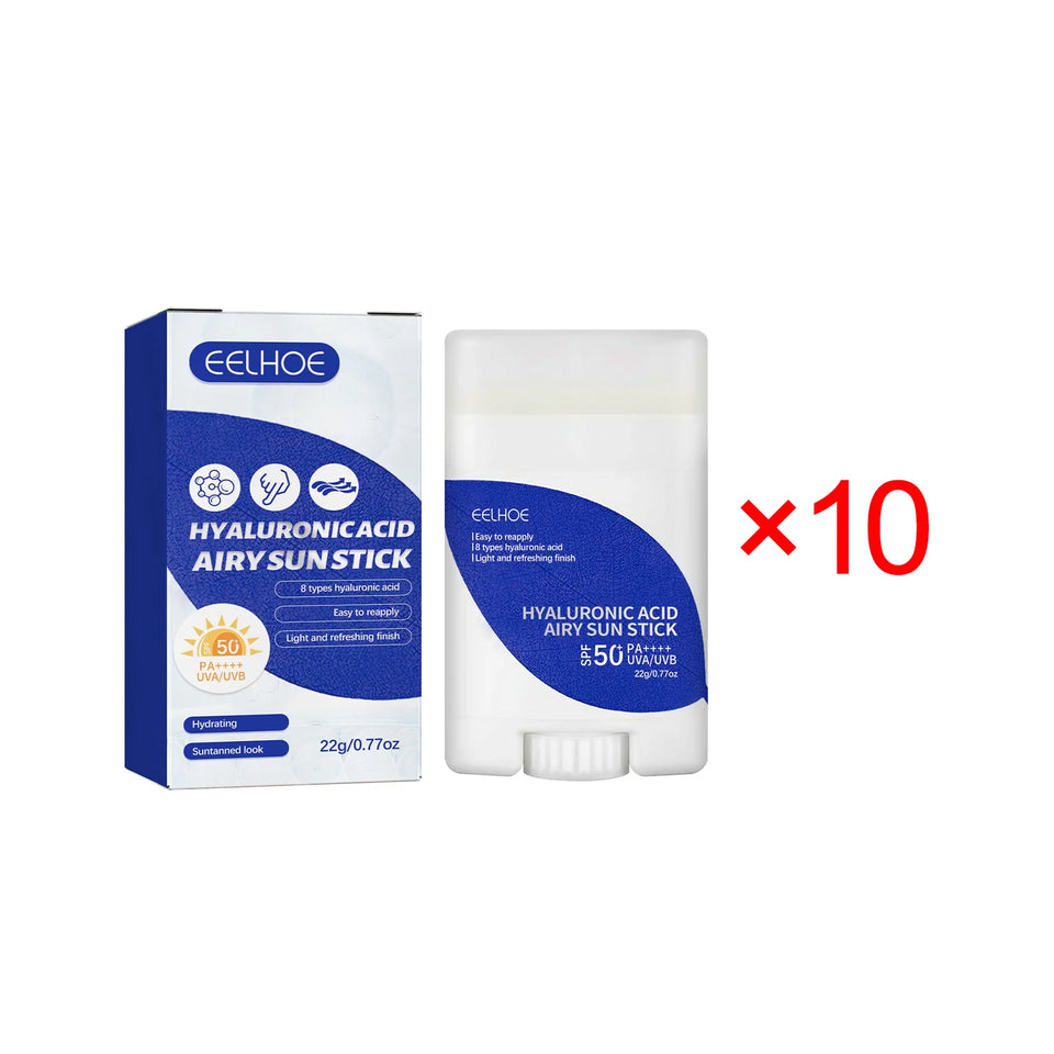 EELHOE Protection Bar SPF 50+ Quick Sun Care Sunscreen No Sticky for All Type Skin Face and Body Hyaluronic Acid Sun Stick