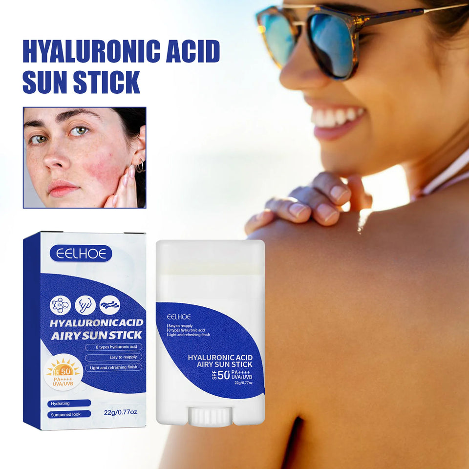 EELHOE Protection Bar SPF 50+ Quick Sun Care Sunscreen No Sticky for All Type Skin Face and Body Hyaluronic Acid Sun Stick