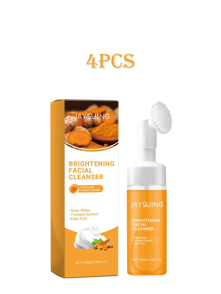 Jaysuing 100ml Kojic Acid Turmeric Cleanser Anti Acne Oil Control Blackhead Remover Shrink Pores Facial Exfoliating Cleanser