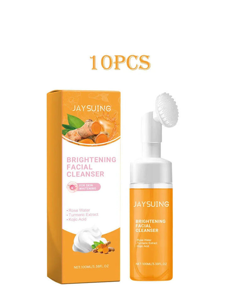 Jaysuing 100ml Kojic Acid Turmeric Cleanser Anti Acne Oil Control Blackhead Remover Shrink Pores Facial Exfoliating Cleanser