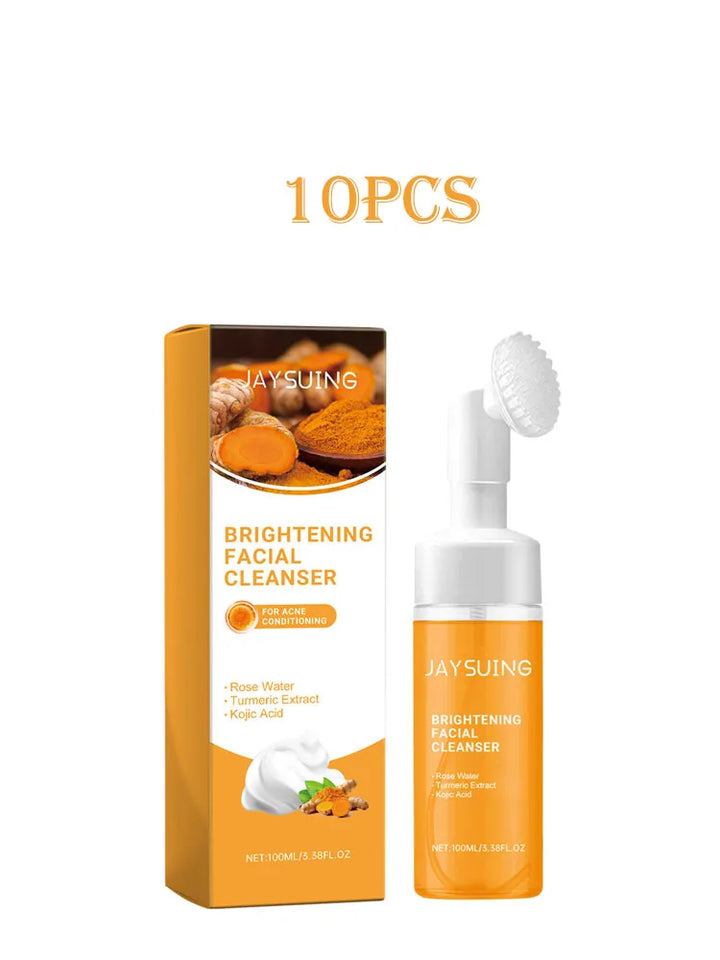 Jaysuing 100ml Kojic Acid Turmeric Cleanser Anti Acne Oil Control Blackhead Remover Shrink Pores Facial Exfoliating Cleanser