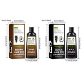 Hoegoa 100ml Bubble Hair Dye Shampoo Covering Gray White Natural Black Brown Moisture Nourish Styling Bubble Hair Color Shampoo