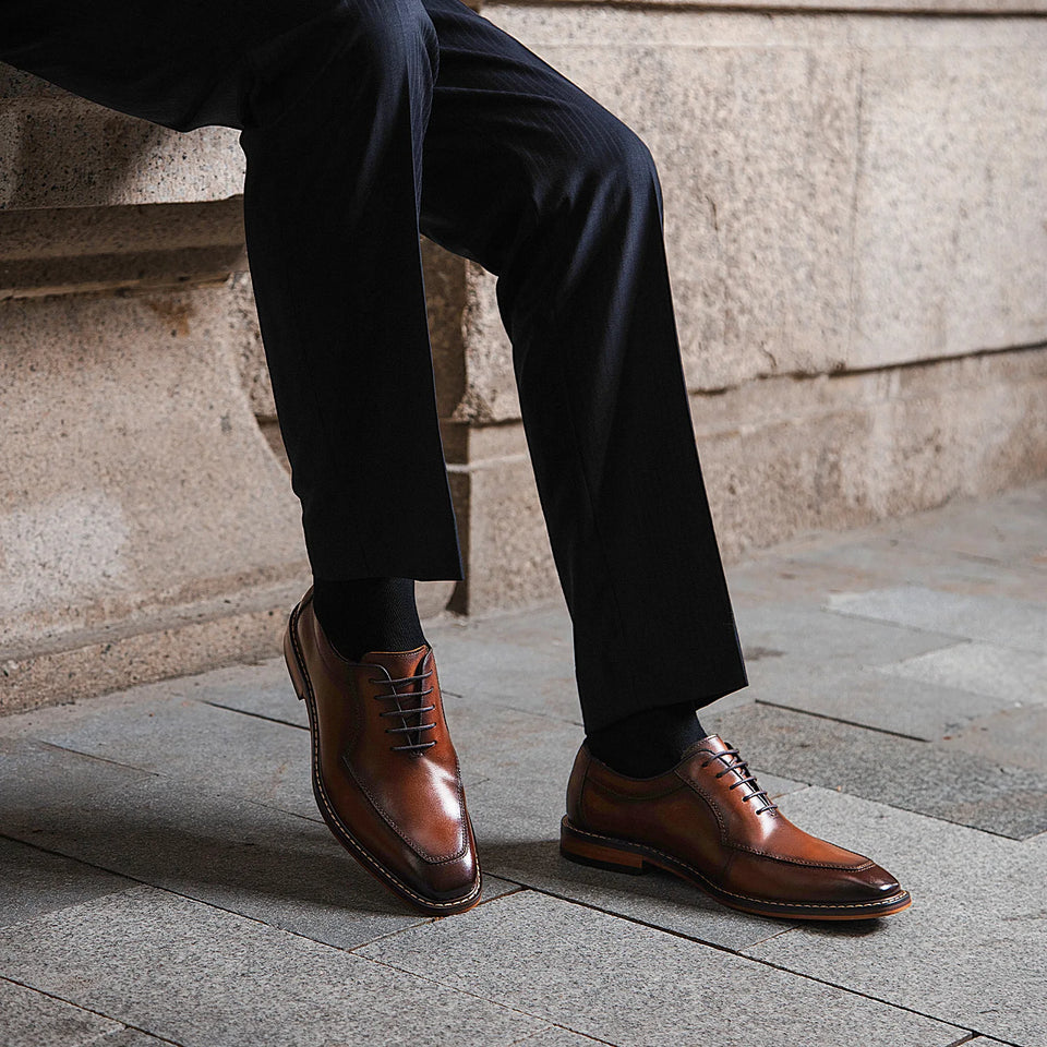 Desai Genuine Leather Shoes Men Dress Shoes Fashion Comfortable Oxford Shoes Casual Soft Shoes,Wedding,Formal ,Large Size,Gifts