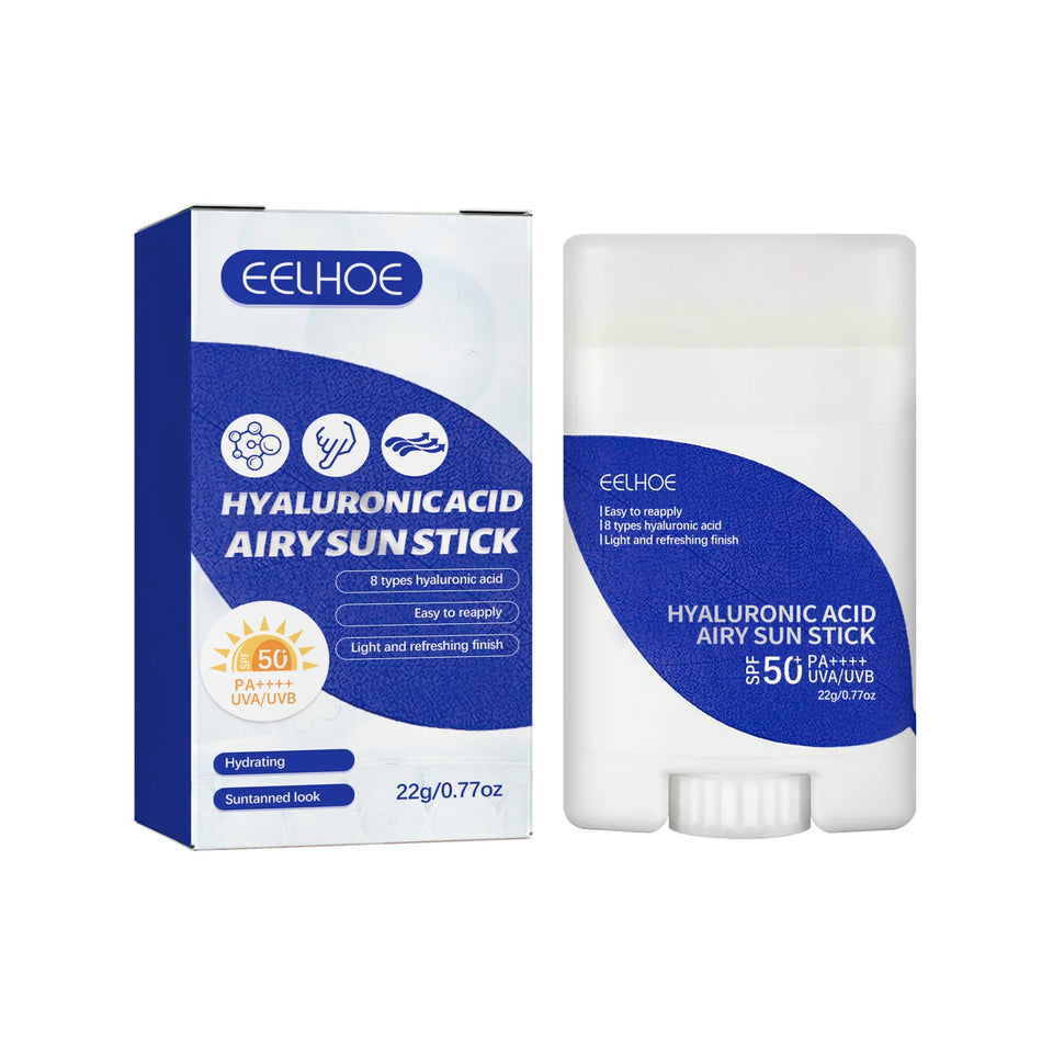 EELHOE Protection Bar SPF 50+ Quick Sun Care Sunscreen No Sticky for All Type Skin Face and Body Hyaluronic Acid Sun Stick