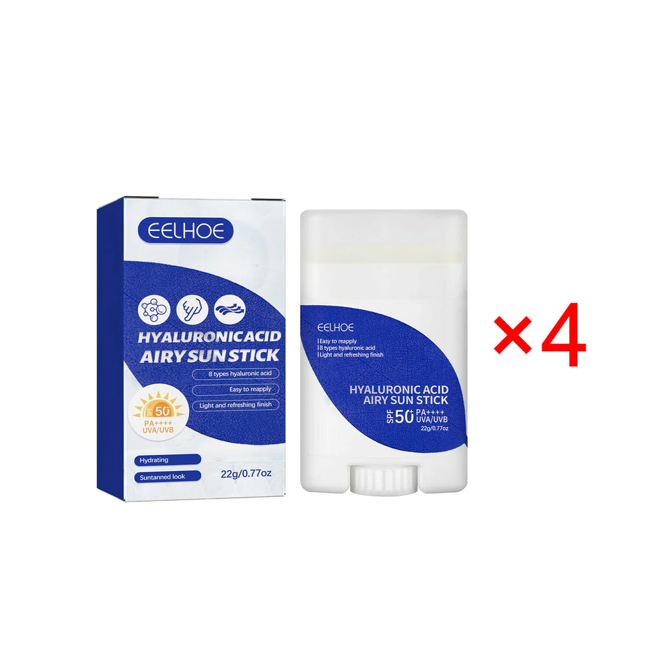 EELHOE Protection Bar SPF 50+ Quick Sun Care Sunscreen No Sticky for All Type Skin Face and Body Hyaluronic Acid Sun Stick