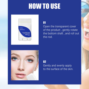 EELHOE Protection Bar SPF 50+ Quick Sun Care Sunscreen No Sticky for All Type Skin Face and Body Hyaluronic Acid Sun Stick