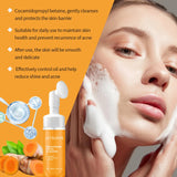 Jaysuing 100ml Kojic Acid Turmeric Cleanser Anti Acne Oil Control Blackhead Remover Shrink Pores Facial Exfoliating Cleanser