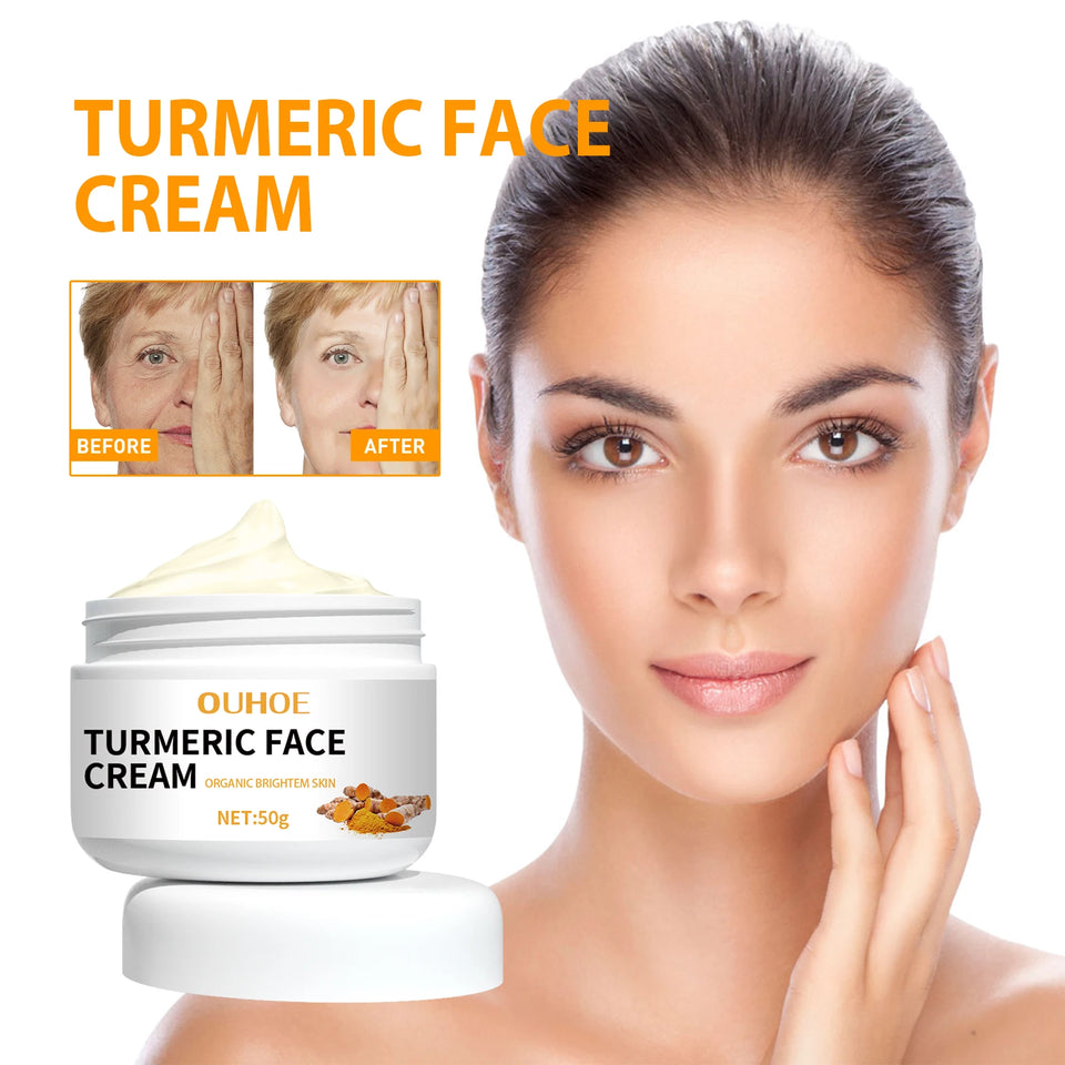 Turmeric Face Cream Remove Melanin Brighten Skin Natural Enhance Whitening Ability Anti-aging Anti-acne Repair Face Care Cream