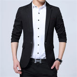New Fashion Winter  Autumn Casual Men Blazer Cotton Slim England Suit Blaser