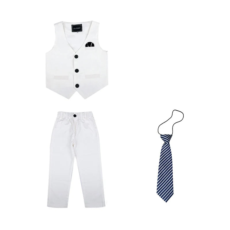 Flower Boys Formal Jacket+Pants 2Pcs Clothing Set Children Gentleman Performance Evening Tuxedo Dress Enfant Kids Wedding Suit