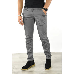 New Casual Pants Men 6 Colors Classic Style Fashion Business Slim Fit Straight Trousers