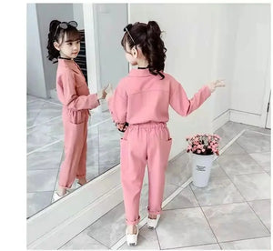 Girls Clothes Sets Autumn Spring Long Sleeve Tops + Pants 2PCS Tracksuit Children Clothing