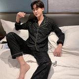 Large Bust 3XL 5XL Satin Luxury Silk Pajamas Set Casual 2 Pcs Night Beautiful Pajama Couple Man Woman Viscose Winter Sleepwear