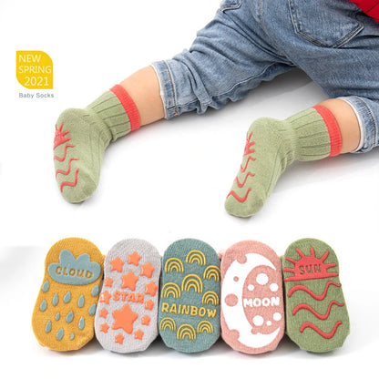 3 Pairs/lot Children's Socks Solid Striped