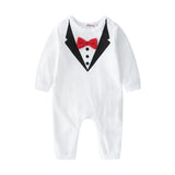 PureMilk Newborn Baby boy Clothes Cotton Soft Long Rompers White/ Black For Baby Bodysuit Jumpsuit