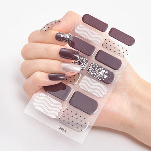 Four Sorts of Nail Stickers Fashion Nail Wraps Self Adhesive Manicure