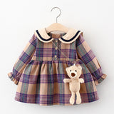 Girl Dress Clothes Toddler Girls Princess Plaid Birthday Dresses For Infant Baby Clothing 0-2y Vestidos