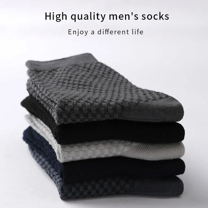 High Quality 10Pair /Lot Men's  Bamboo Fiber Socks Compression Long Socks