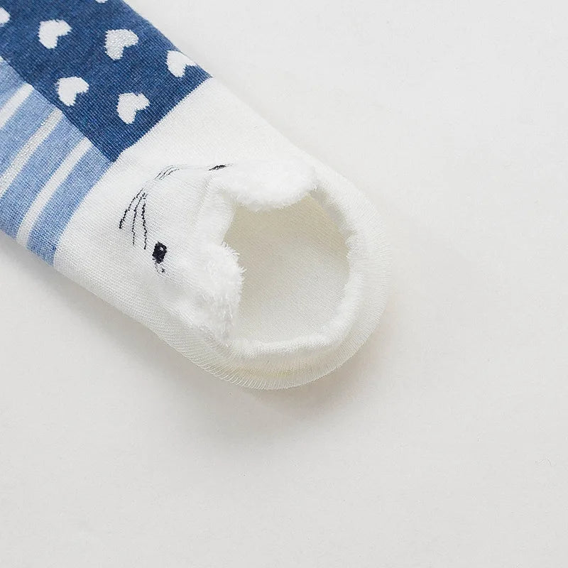 5 pairs women cotton socks stereoscopic Cute Animal