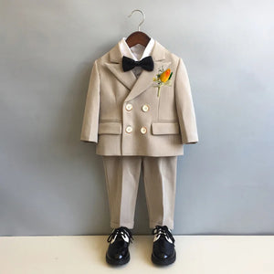 Set Kids Wedding Suit Child Jacket Vest Pants Photograph Suit Children Wedding Performance Party Dress
