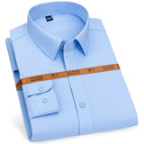 Men's Long Sleeve Solid Stretch Easy Care Shirt Formal Business