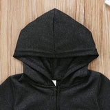 Baby Boy Girl Infant Warm Romper Jumpsuit Kids Cotton Long Sleeve Hooded