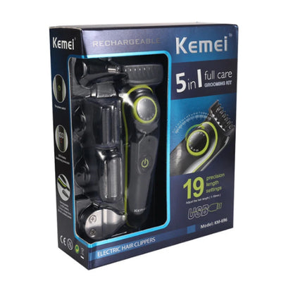 Kemei all in one professional hair trimmer for men Facial body shaver electric hair clipper adjustable beard trimmer grooming