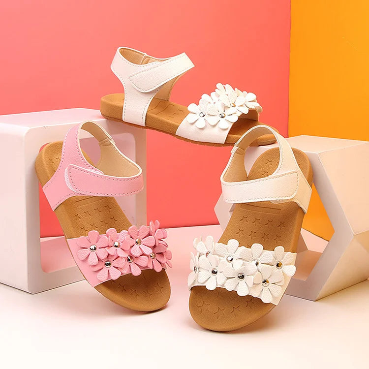 Toddler Baby Girls children summer sandals For Infant Kids flower Princess Shoes