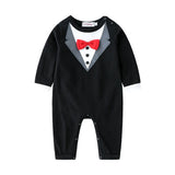PureMilk Newborn Baby boy Clothes Cotton Soft Long Rompers White/ Black For Baby Bodysuit Jumpsuit