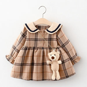 Girl Dress Clothes Toddler Girls Princess Plaid Birthday Dresses For Infant Baby Clothing 0-2y Vestidos