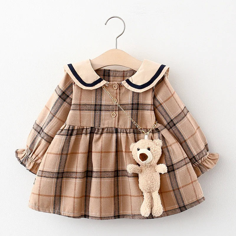 Girl Dress Clothes Toddler Girls Princess Plaid Birthday Dresses For Infant Baby Clothing 0-2y Vestidos