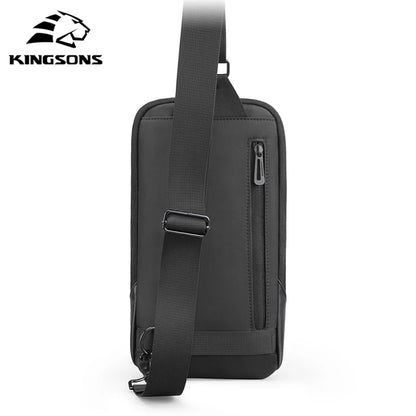 Kingsons Anti-theft Shoulder Chest Bag Waterproof  Sling Shoulder Bag Short Trip Messenger Commuter Bag City Walk Chest Man Bag