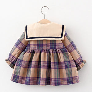 Girl Dress Clothes Toddler Girls Princess Plaid Birthday Dresses For Infant Baby Clothing 0-2y Vestidos