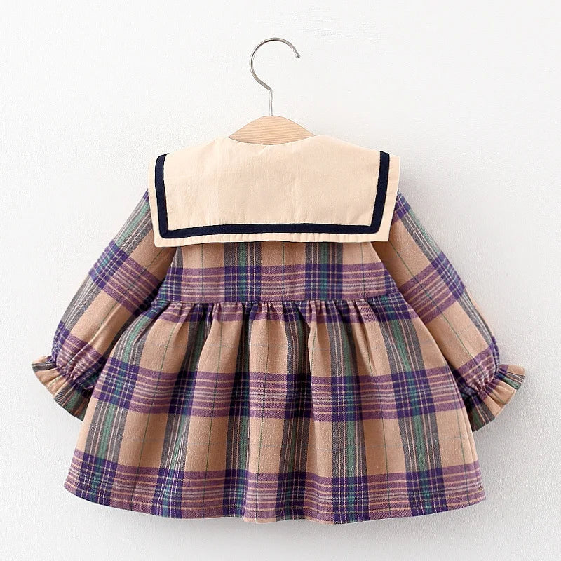 Girl Dress Clothes Toddler Girls Princess Plaid Birthday Dresses For Infant Baby Clothing 0-2y Vestidos