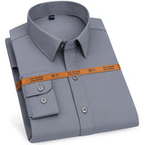 Men's Long Sleeve Solid Stretch Easy Care Shirt Formal Business