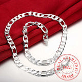Silver 6mm/8mm Chain Sideways Necklace Man Luxury Jewelry Statement Necklace