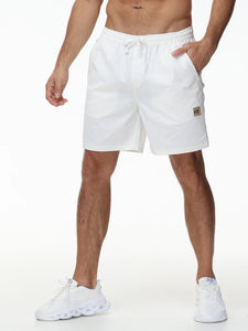 Men's Solid Casual Shorts Cargo Shorts Drawstring Jogging Athletic Pants