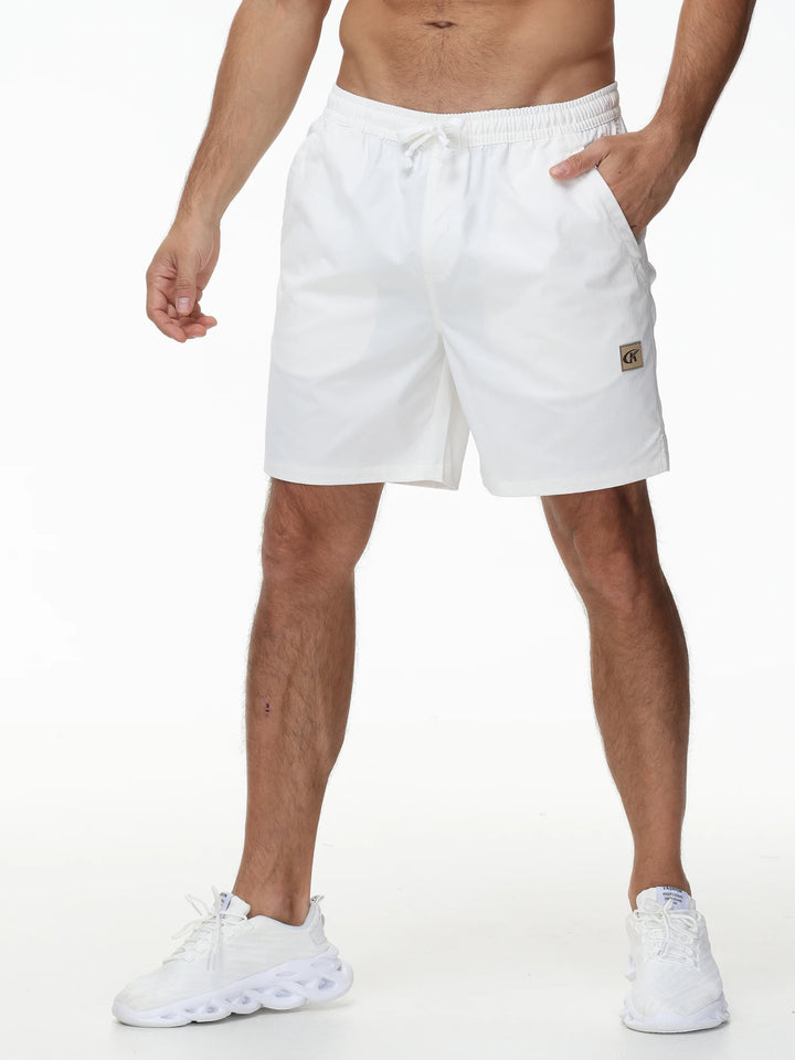 Men's Solid Casual Shorts Cargo Shorts Drawstring Jogging Athletic Pants