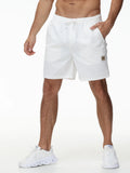 Men's Solid Casual Shorts Cargo Shorts Drawstring Jogging Athletic Pants