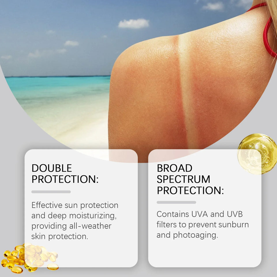 Hyaluronic Acid Sunscreen Anti Sun Solar UV Protection Mild Moisturizer Nourishing Hydrating Repair Outdoor Spf46 Sunblock Cream