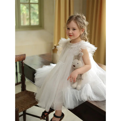 HoneyCherry Girls Handmade  Party Dress for Kids Girl